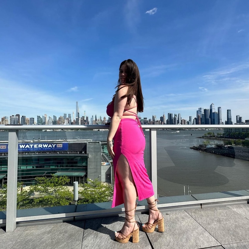 Vibrant Pink Strappy Dress